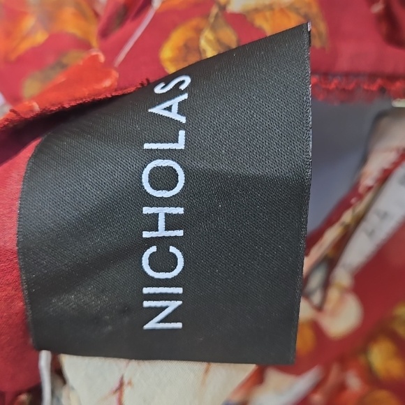 Nicholas Women's Celeste Cold-Shoulder Silk Top - Red - Size S - Picture 5 of 5